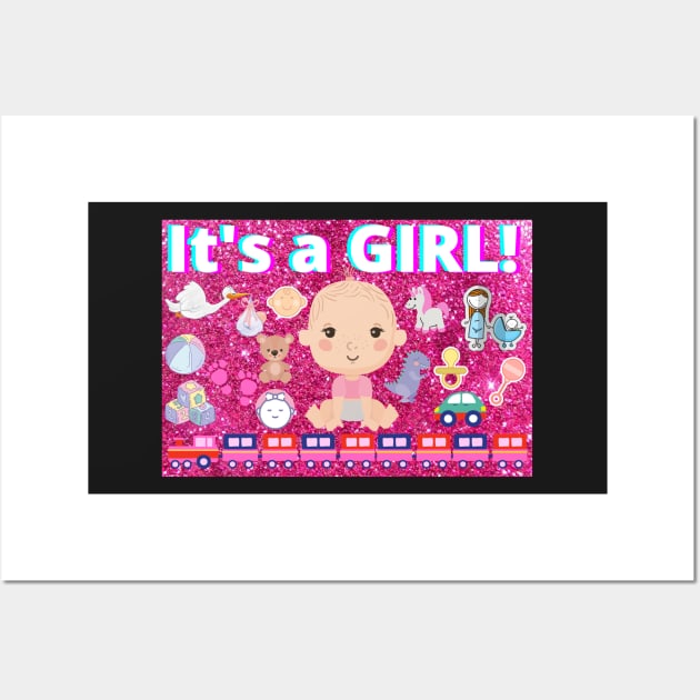 It's a Baby Girl Wall Art by BRIJLA